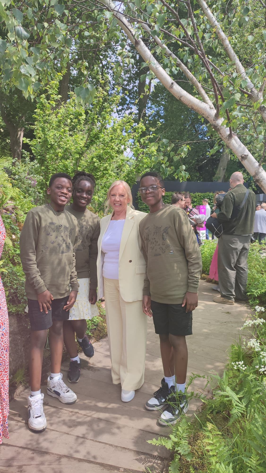 Planet Trio with a guest at a garden and nature event
